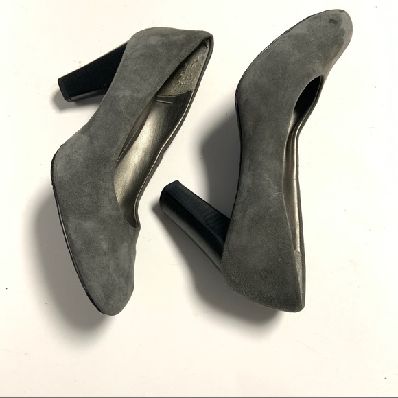 Liz Claiborne Shoes Liz Claiborne Womens Gray Suede Pumps Poshmark